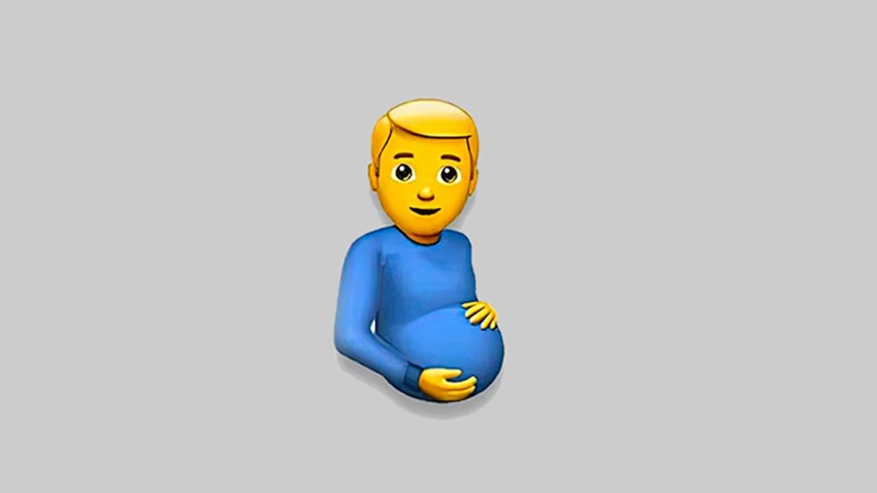 emoji homem gravido