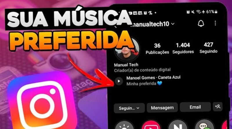 instagram musica no perfil