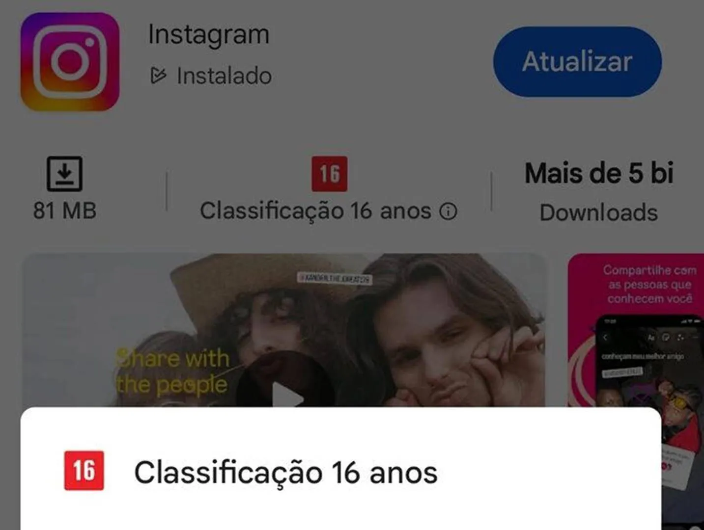 Governo impõe nova restrição de idade no Instagram Governo nova restrição de idade Instagram 2