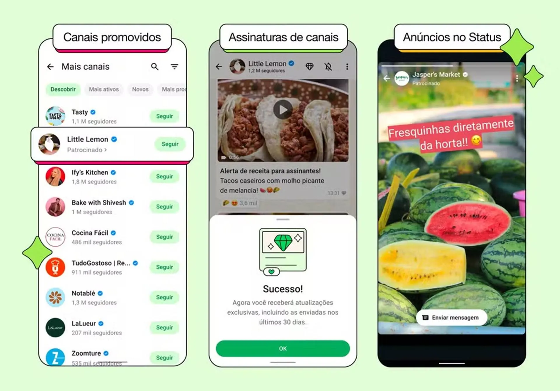WhatsApp terá anúncios e canais pago WhatsApp terá anúncios e canais pagos