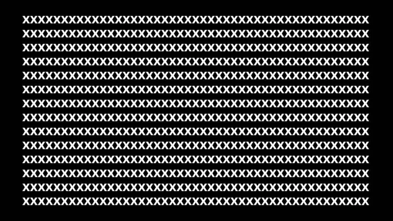 Teste do X desafia sua visão: encontre três letras escondidas teste do X desafio visual